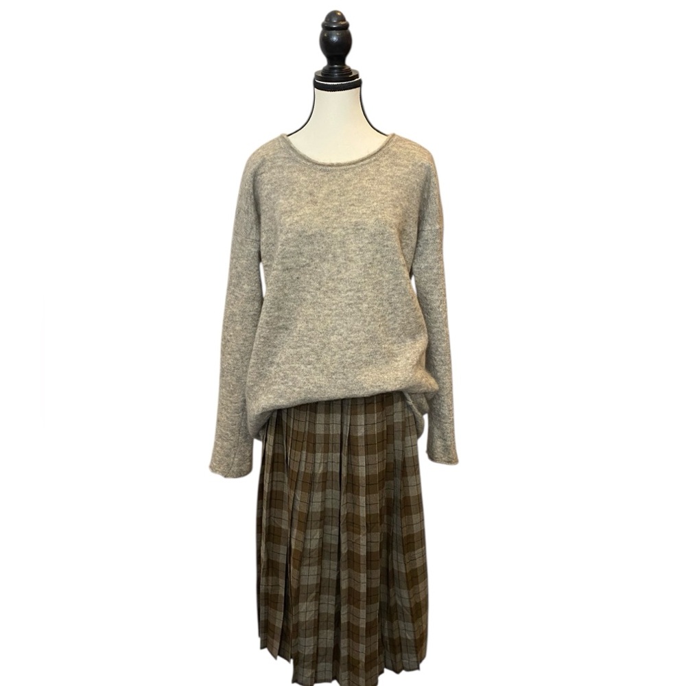 Oversized mohair blend sweater rolled neckline 36% mohair 32% wool EUC size S